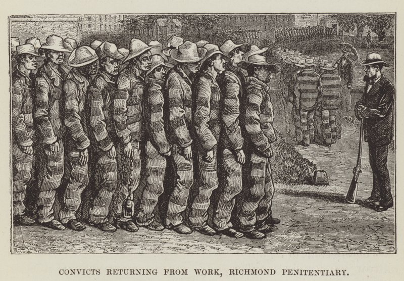 Condenados retornando do trabalho, Penitenciária de Richmond de George Augustus Sala