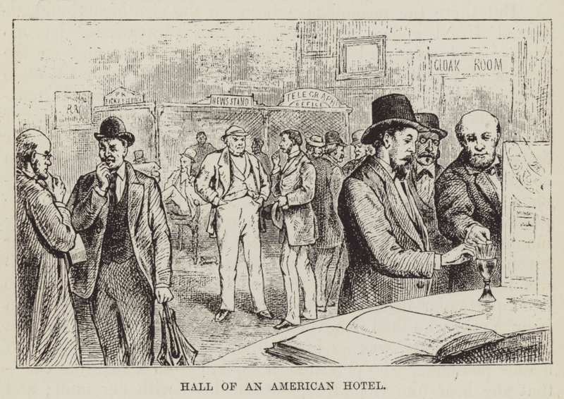 Salão de um hotel americano de George Augustus Sala
