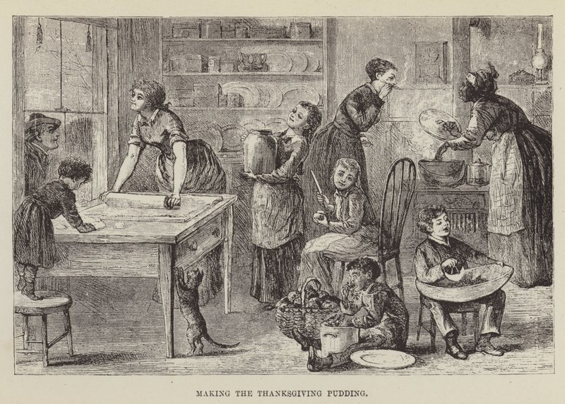 Fazendo o pudim de ação de graças de George Augustus Sala