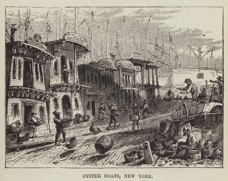Barcos de ostras, Nova Iorque de George Augustus Sala
