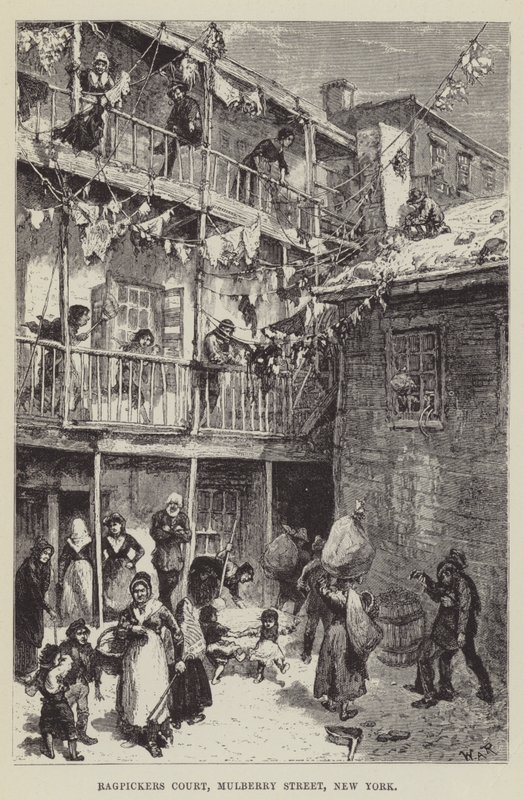 Ragpickers Court, Mulberry Street, Nova Iorque de George Augustus Sala