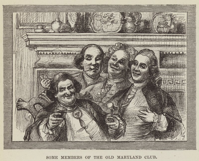 Alguns membros do Old Maryland Club de George Augustus Sala