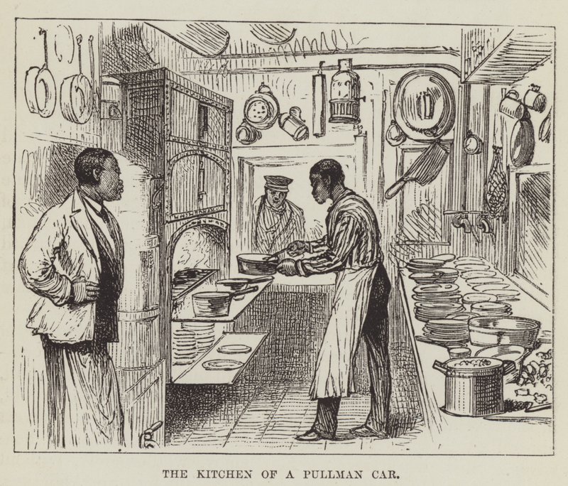 A cozinha de um carro Pullman de George Augustus Sala