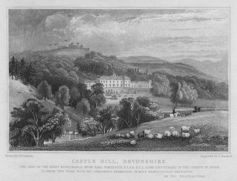 Castle Hill, Devonshire (gravura) de George Bryant Campion