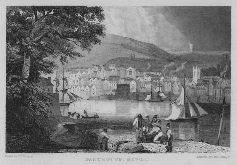 Dartmouth, Devon (gravura) de George Bryant Campion