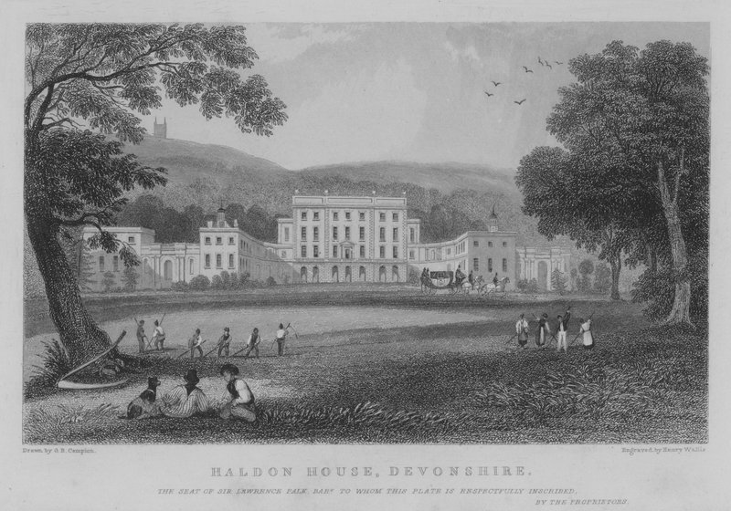Haldon House, Devonshire (gravura) de George Bryant Campion