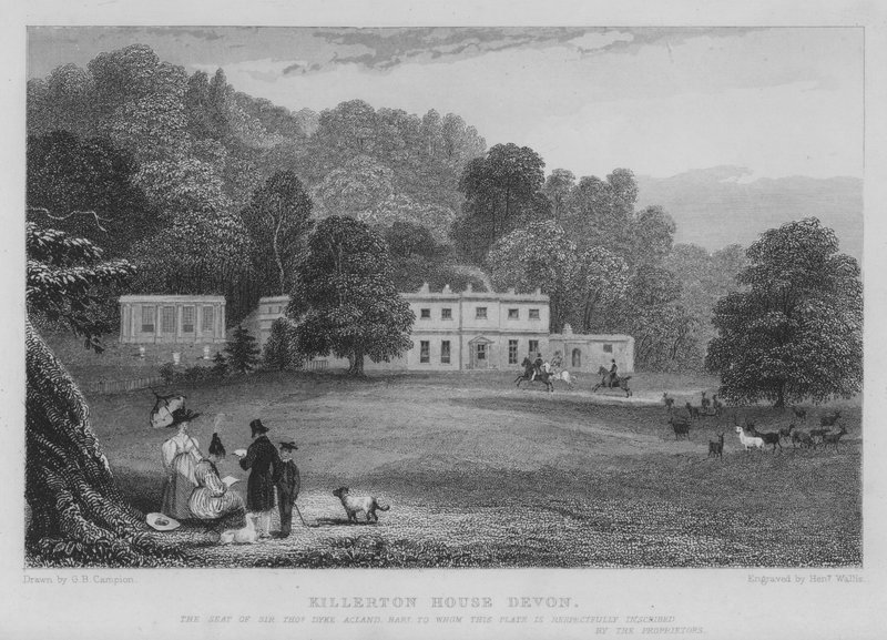 Killerton House, Devon (gravura) de George Bryant Campion