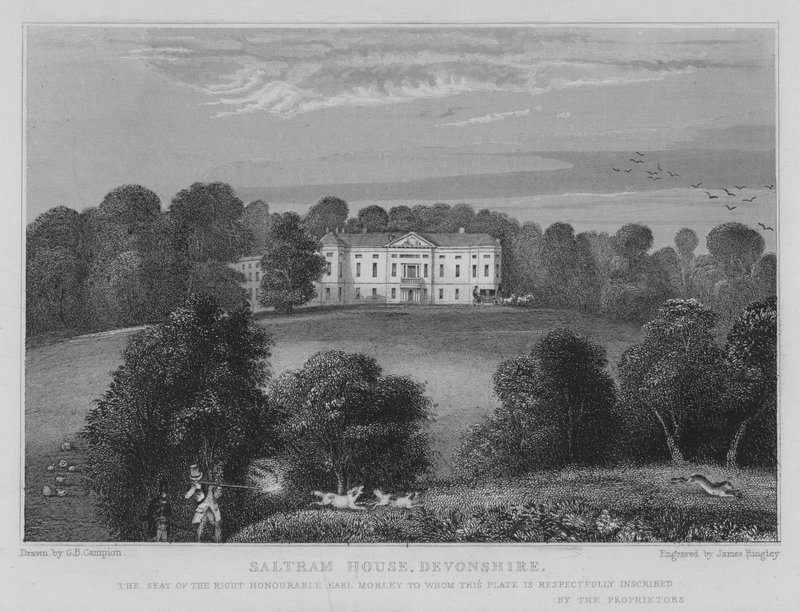 Saltram House, Devonshire (gravura) de George Bryant Campion