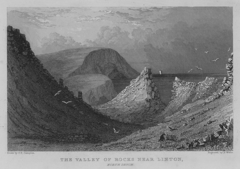 The Valley of Rocks perto de Linton, North Devon (gravura) de George Bryant Campion