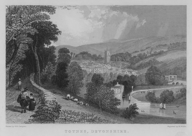 Totnes, Devonshire (gravura) de George Bryant Campion