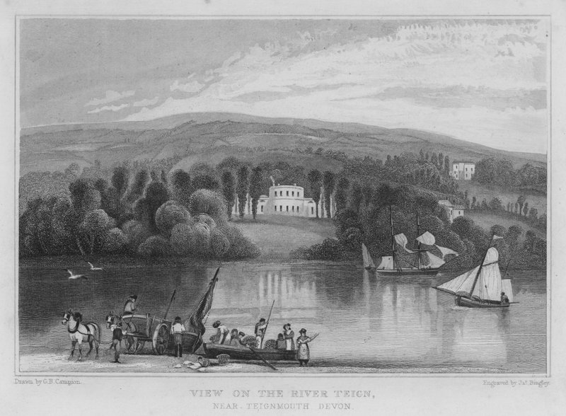 Vista sobre o rio Teign, perto de Teignmouth, Devon (gravura) de George Bryant Campion