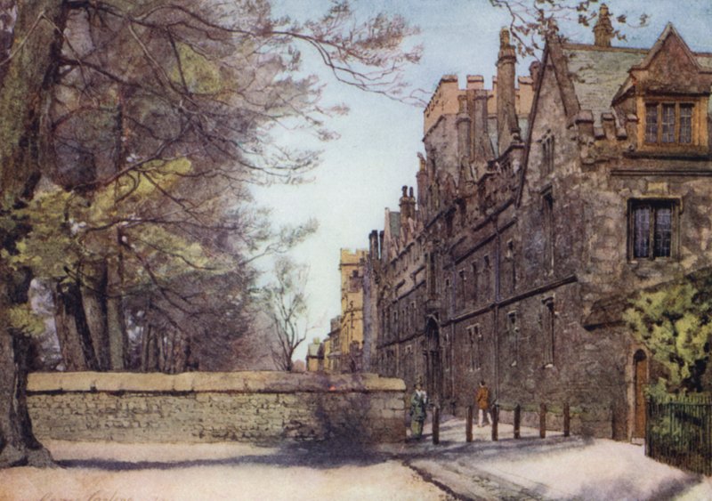 Oxford: A frente do Colégio de São João de George Carline