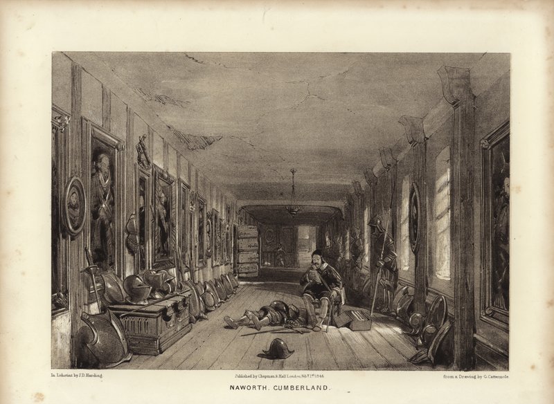 Naworth, Cumberland (litotint) de George Cattermole