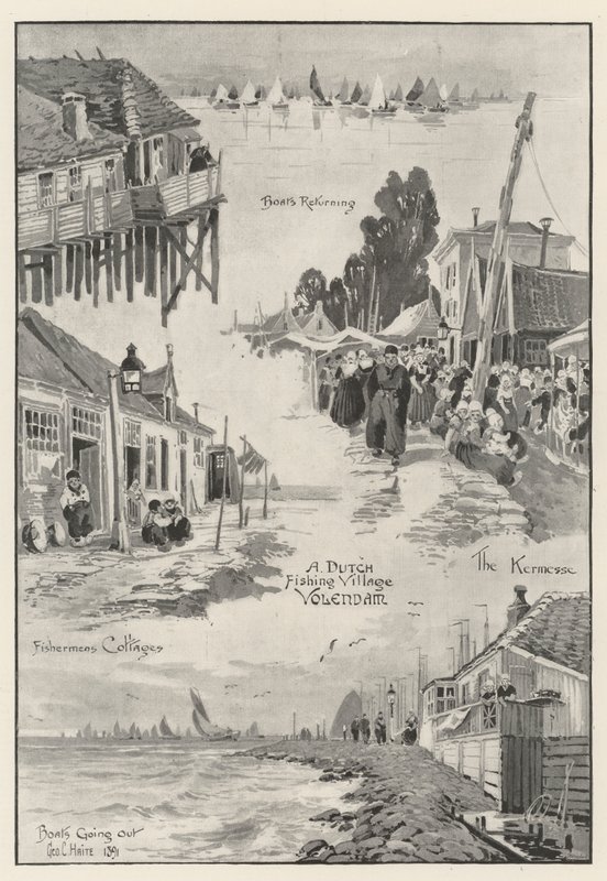 Uma aldeia de pescadores holandeses Volendam de George Charles Haite