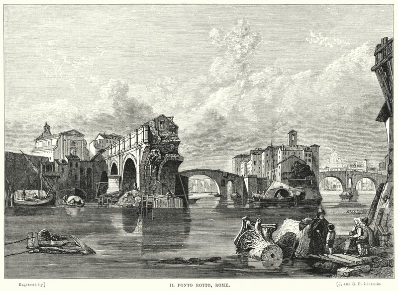 Il Ponto Rotto, Roma de George Clarkson after Stanfield