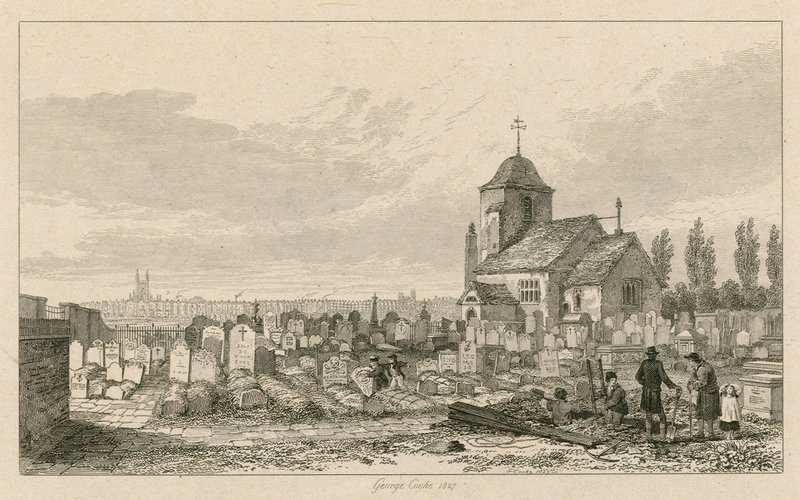 Igreja velha de St Pancras, Londres de George Cooke