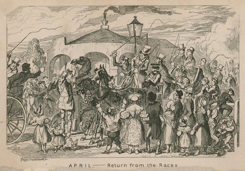 Abril - Retorno das corridas de George Cruikshank