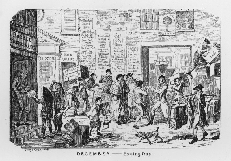 Dia de boxe (gravação) de George Cruikshank