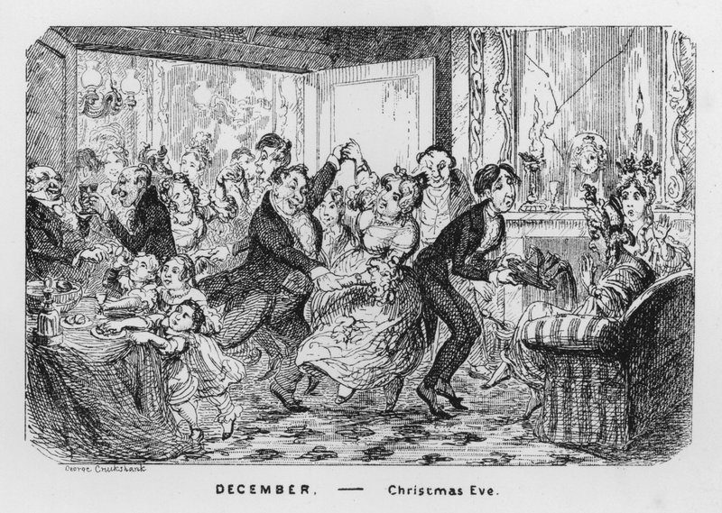 Dezembro, véspera de Natal (gravura) de George Cruikshank