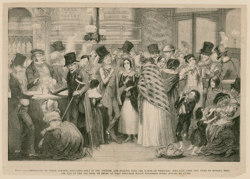 Dos filhos de The Drunkard de George Cruikshank