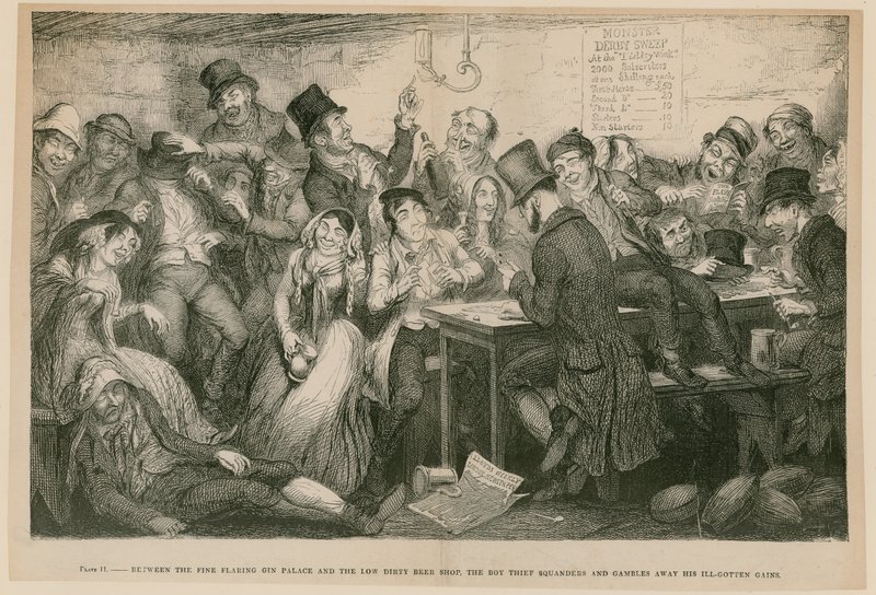 Das crianças do bêbado, 1848 de George Cruikshank