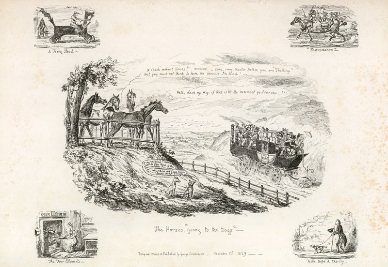 Gurney&39;s Steam Carriage de George Cruikshank