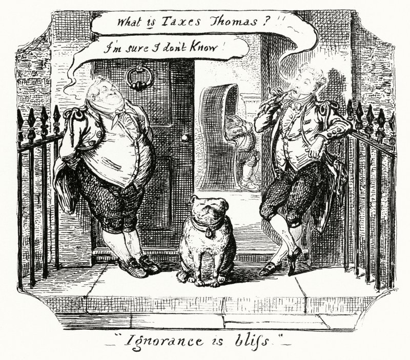 Ignorância é bem-aventurança (gravação) de George Cruikshank