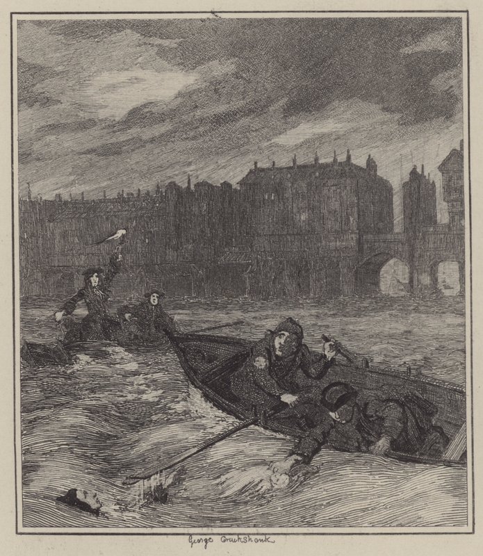 Ilustração para Jack Sheppard de George Cruikshank