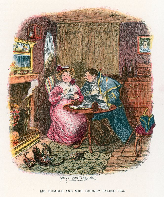 Ilustração para Oliver Twist de George Cruikshank