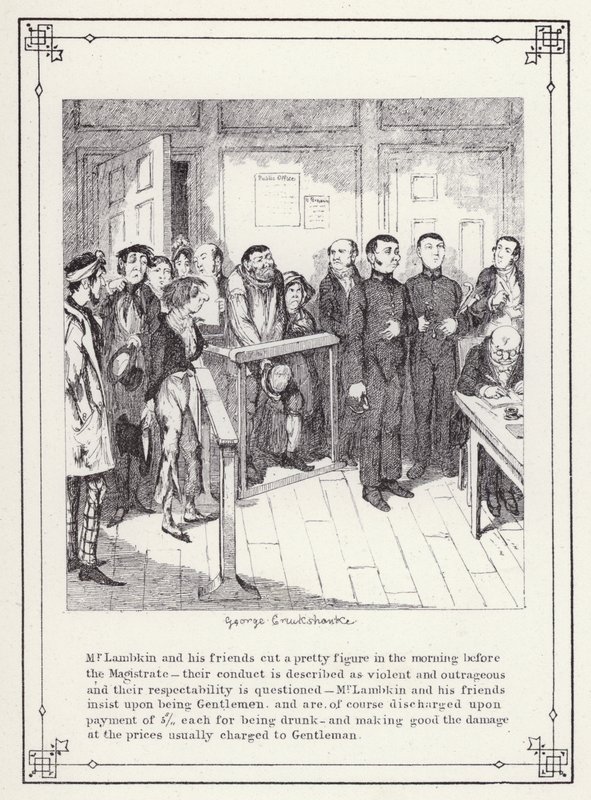 Ilustração para O Livro dos Solteiros, ou O Progresso do Sr. Lambkin (Gent) (gravura) de George Cruikshank