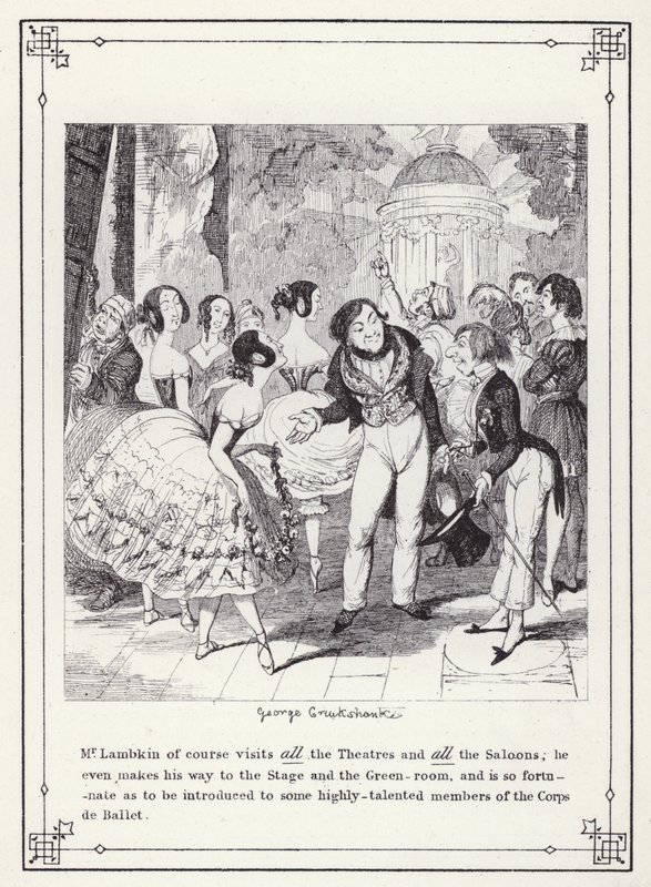 Ilustração para O Livro dos Solteiros, ou O Progresso do Sr. Lambkin (Gent) (gravura) de George Cruikshank