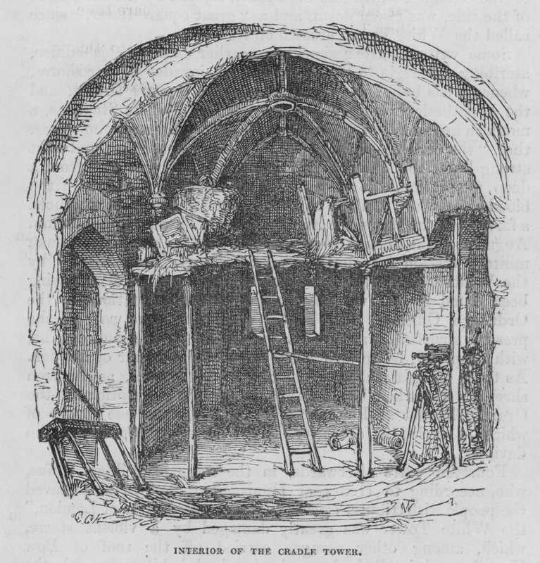 Interior da Torre do Berço (gravura) de George Cruikshank