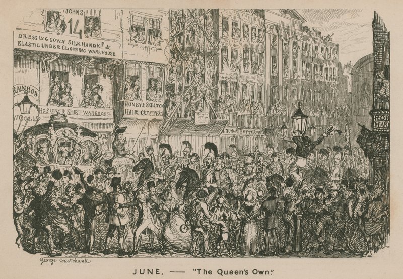 Junho - a própria rainha de George Cruikshank