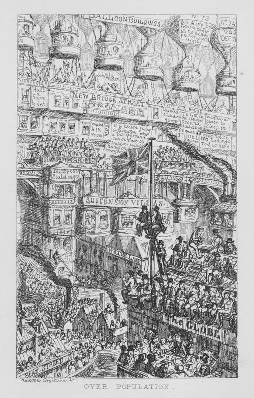 Sobre a população (gravura) de George Cruikshank
