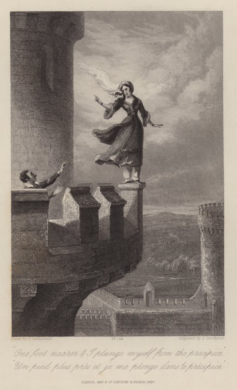 Rebecca e os Templários (gravura) de George Cruikshank