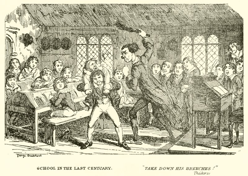 Escola no último século de George Cruikshank