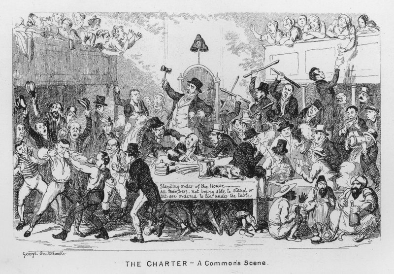 A Carta, Uma Cena Comuns (gravura) de George Cruikshank