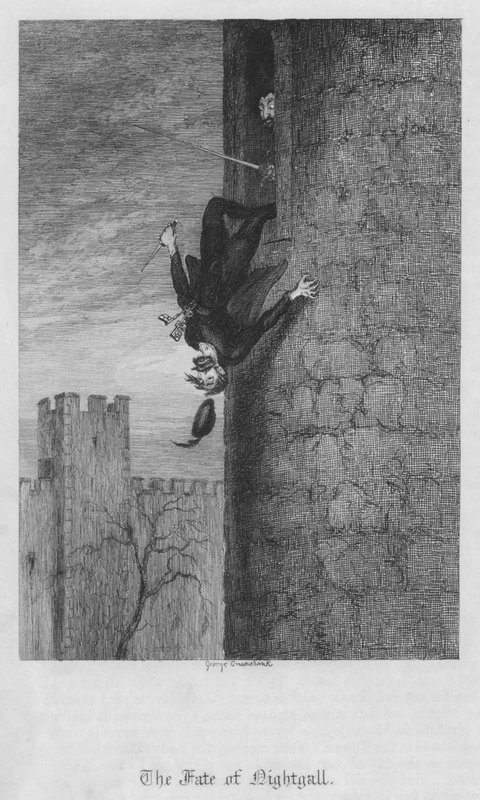 The Fate of Nightgall (gravura) de George Cruikshank