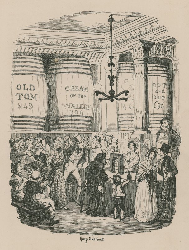 The Gin Shop de George Cruikshank