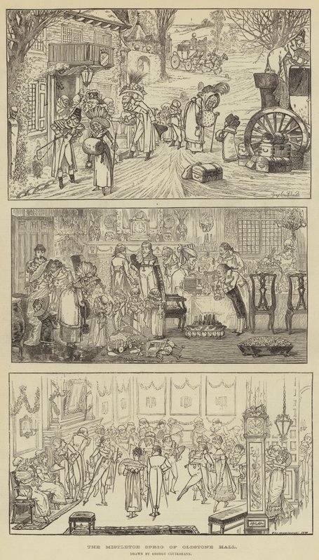 O raminho de visco de Oldstone Hall de George Cruikshank