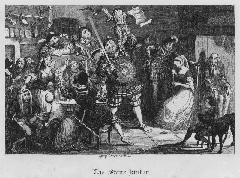 A cozinha em pedra (gravura) de George Cruikshank