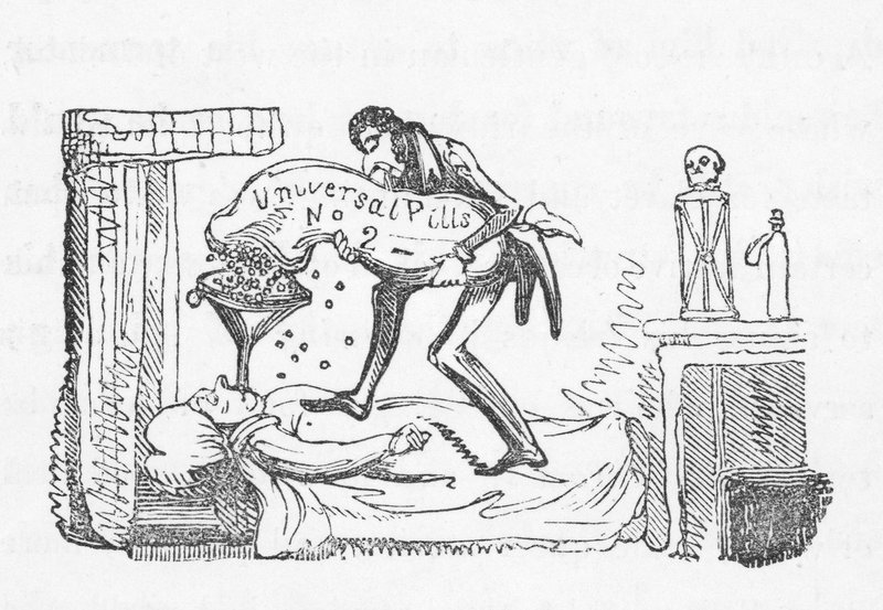 Comprimidos universais (gravura) de George Cruikshank