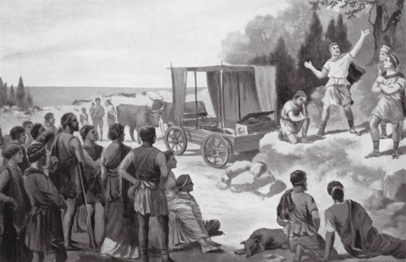 O carro de Thespis (litografia) de George Derville (after) Rowlandson