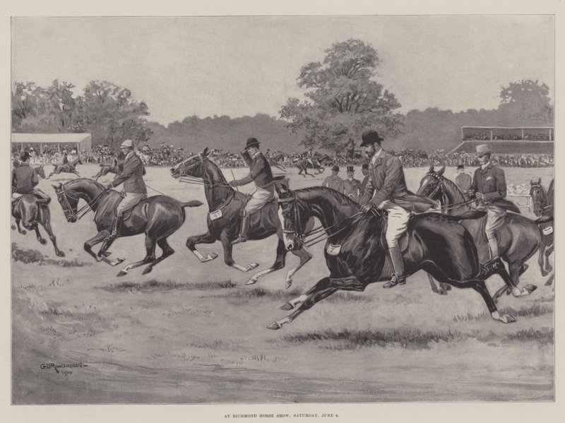 No Richmond Horse Show, sábado, 9 de junho de George Derville Rowlandson