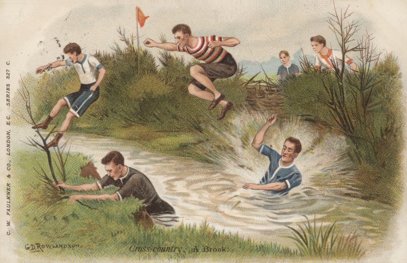Cross country, um riacho de George Derville after Rowlandson