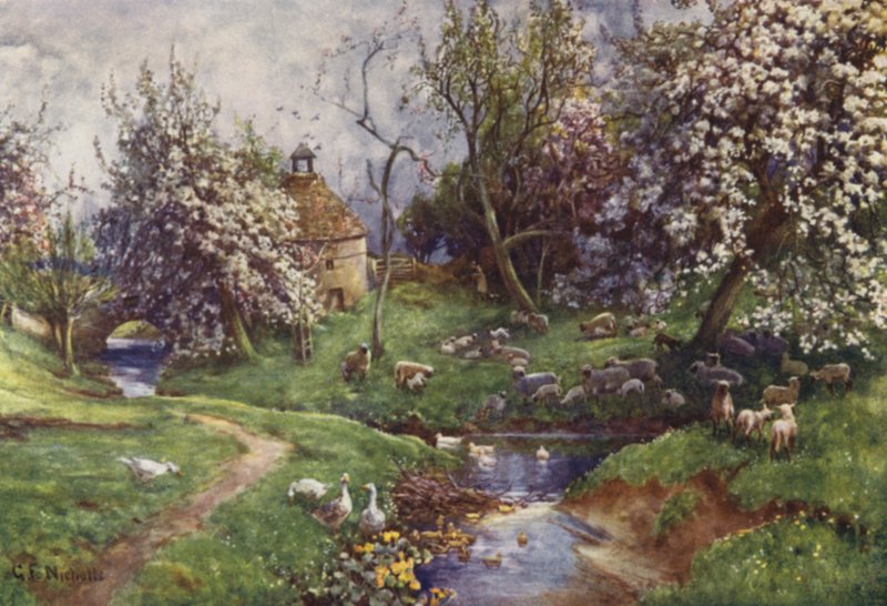 Um pomar de Cotswold de George Franck Nicholls