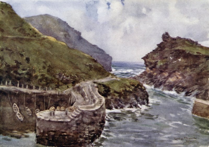 Boscastle (cor litho) de George Franck Nicholls