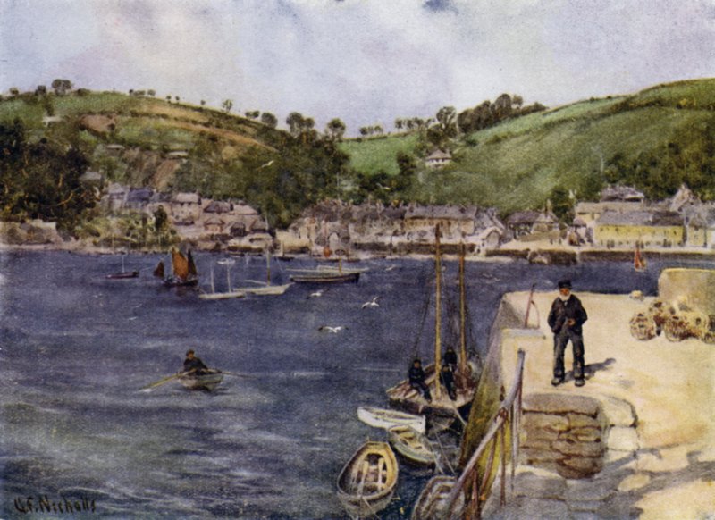 Flushing, a partir de Falmouth (cor litho) de George Franck Nicholls