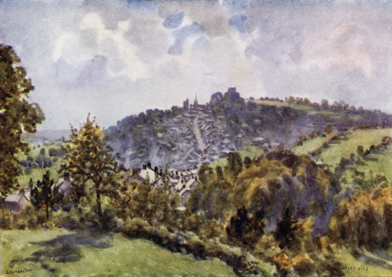 Launceston, Uma Manhã de Outono (cor litho) de George Franck Nicholls