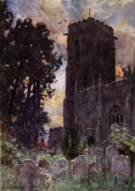 Igreja Liskeard (cor litho) de George Franck Nicholls